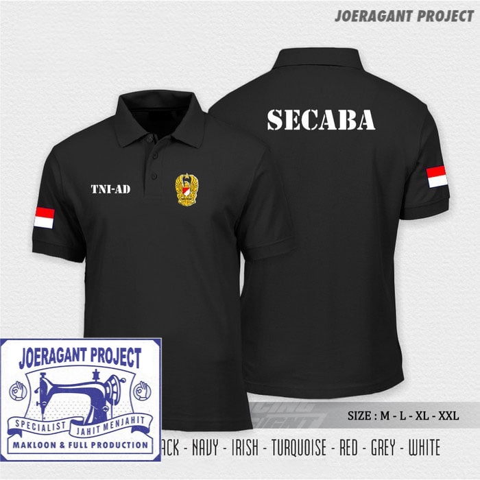 เสื้อโปโล secaba tni ad / เสื้อคอปก secaba tni indonesia JP