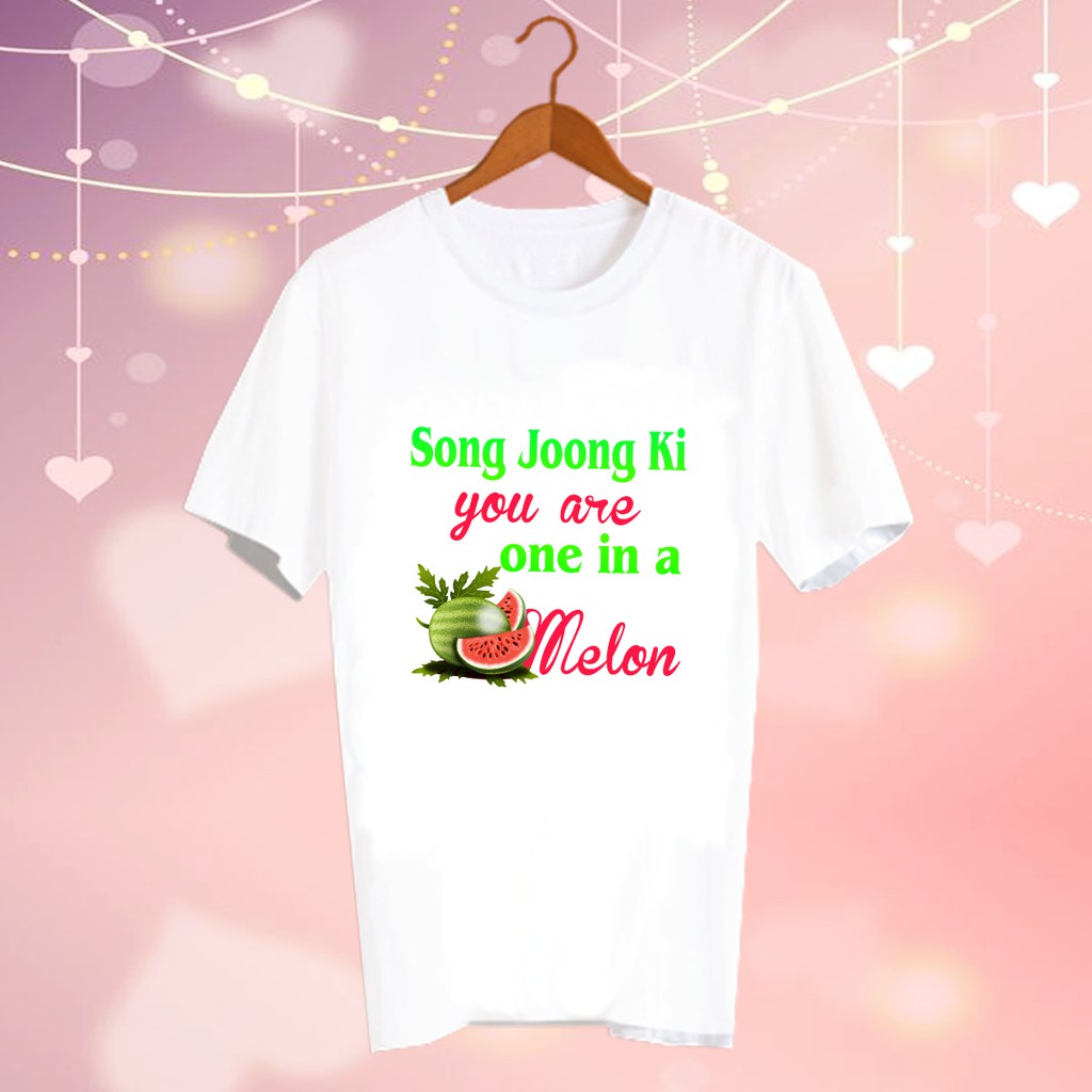 เสื้อยืดสีขาว สั่งทำ Fanmade แฟนเมด แฟนคลับ ศิลปินเกาหลี CBC163 song joong ki you are one in a melon