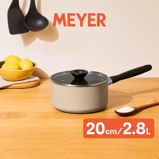 MEYER Bauhaus หม้อมีด้ามจับ ขนาด 20 ซม./2.8 ลิตร พร้อมฝา Saucepan (13764-TE12)