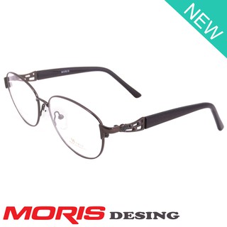 Moris แว่นตา รุ่น สีน้ำตาล กรอบเต็ม ขาข้อต่อ วัสดุ สแตนเลส สตีล (สำหรับตัดเลนส์) Eyewear Top Glasses Frame