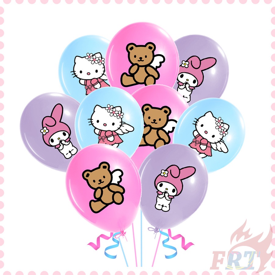 ♦ ลูกโป่ง สําหรับตกแต่งปาร์ตี้ ♦ ลูกโป่งยาง ลาย Hello Kitty &amp; Her Friends:Melody / Teddy Bear&gt;Sanrio Character Series 01 สําหรับตกแต่งปาร์ตี้วันเกิด 12 นิ้ว 1 ชิ้น