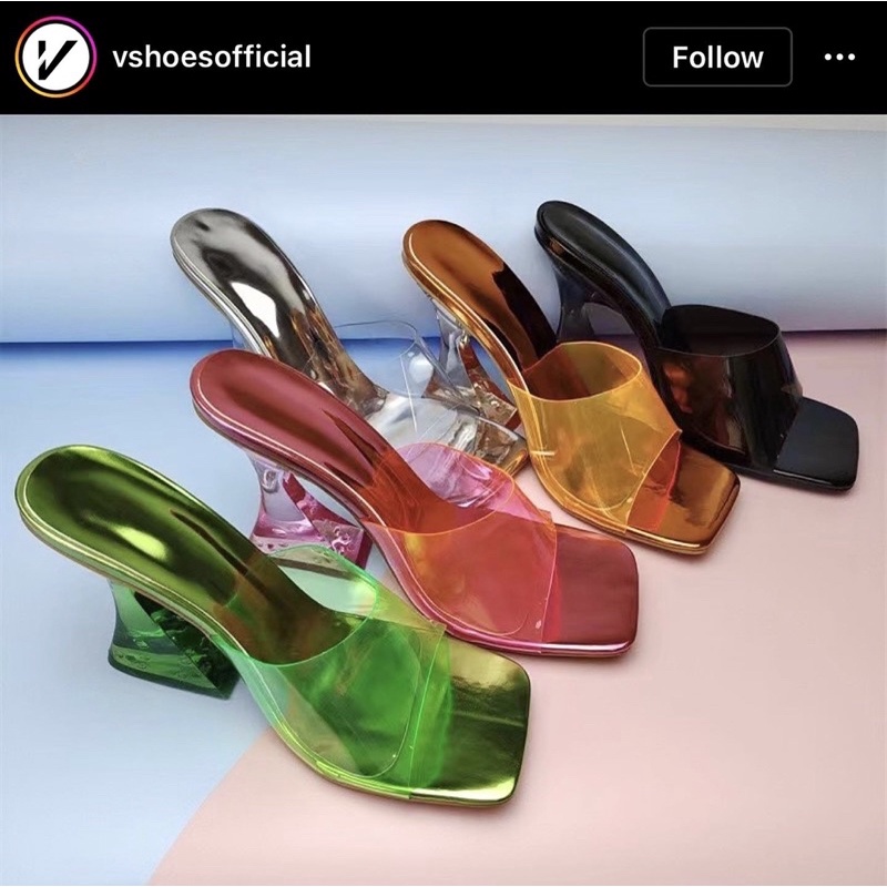 รองเท้าส้นสูง ส้นแก้ว จากร้าน Vshoes official