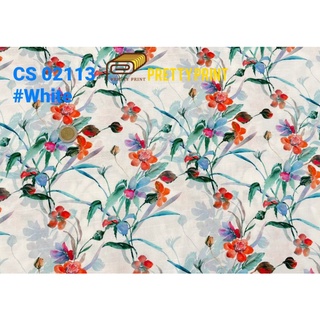 คอตต้อนสล๊าฟ(พิมพ์ดิจิตอล) Viscose Cotton Slub Digital Printed CS 02113