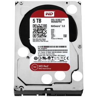 [ผ่อน0% สูงสุด 10เดือน] Western Digital WD50EFRX HDD5TB,NAS CAVIAR RED,INTELLIPOWER,64MB CACHE,SATA3 6GB