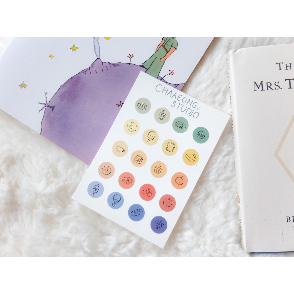 สติ๊กเกอร์ PP Mini-Food Set (Stickers Sheet PP Matt)