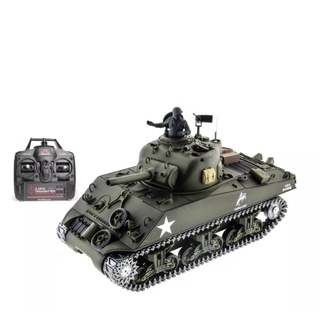 รถถังบังคับวิทยุHeng Long M4A3 SHERMAN 1:16 บอร์ด7.0ชุดเฟืองเหล็กสายพานเหล็กระบบไฟฟ้ามีเสียงแบตเตอรี่ชาร์จพร้อมเล่น