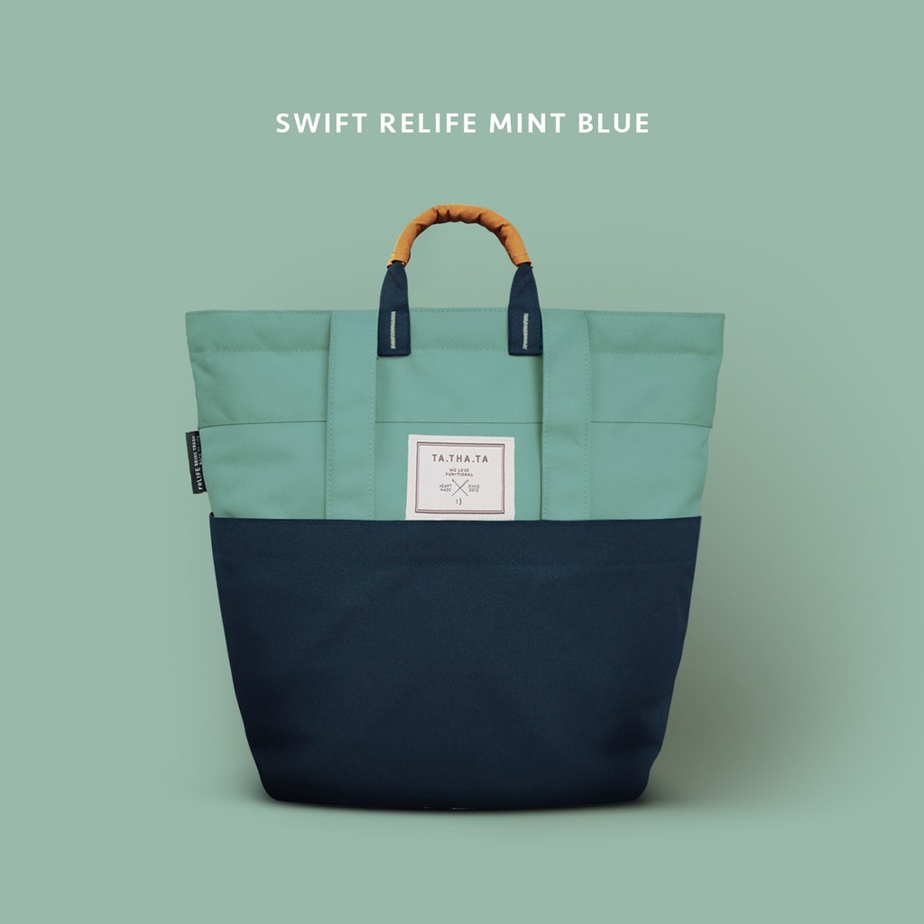 Swift relife mint blue backpack กระเป๋าเป้ รุ่นสวิฟต์มินท์ สีมินท์ / กระเป๋าสะพายข้าง
