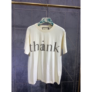 เสื้อยืด กุชชี่ Thank t-shirt ถ่ายสดจากสินค้าจริง Size S / M / L