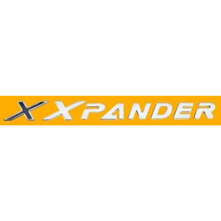 logo X pander โลโก้ เอ็กซ์แพนเดอร์ สีขาว ติดฝากระโปรงหน้า ฯลฯ (มีตัว X ให้เลือกในชุด 2 ชิ้น)