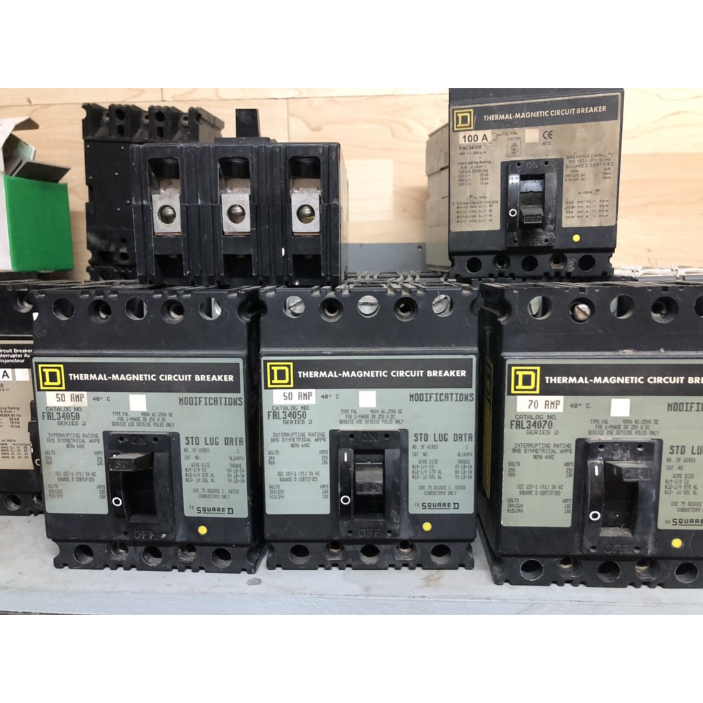 ขาย เมน เบรกเกอร์ สามเฟส Main Breaker สแควร์ดี square D 3P รุ่นMB FAL34020-FAL34100 ขนาด 20-100 แอมป