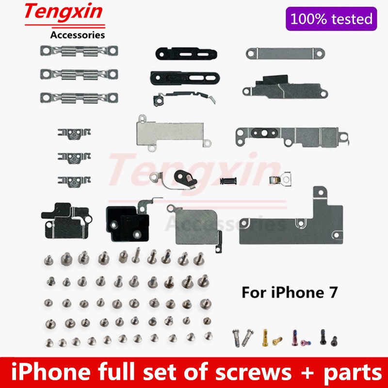 ชุดโลหะขนาดเล็กภายในวงเล็บชิ้นส่วน + สกรูครบชุดสําหรับ iPhone 5 5C 5S 6 6P 6s 6s Plus 7 7plus 8 Plus X XR XS MAX