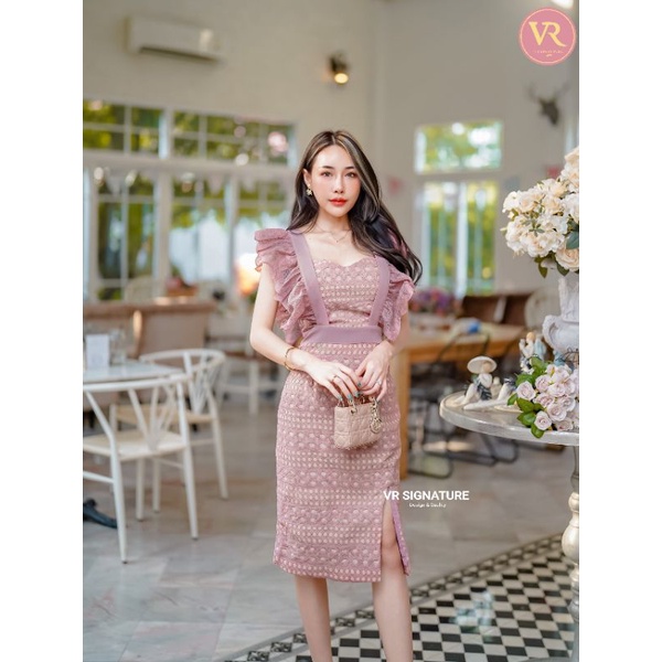 🌷🧸VR Signature​ เดรสชมพู 🧸🌷