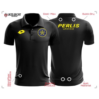 เสื้อโปโล ทีมฟุตบอล Perlis FC Travel Jersey DX2-LTT ไมโครไฟเบอร์ Baju Berkolar Bolasepak Official Staff Team Coach