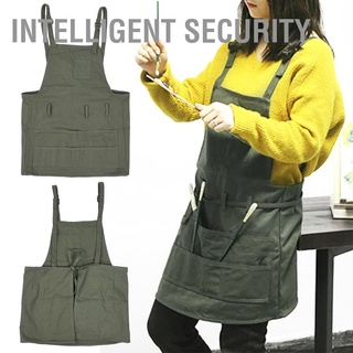 Intelligent Security Painting Pottery Apron Adult Canvas Drawing Artist Work Accessory with Pocket