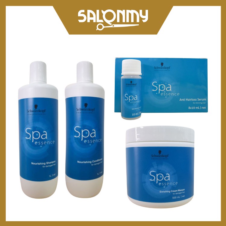 Shop Malaysia] Schwarzkopf Spa Essence Nourishing Shampoo 1000ml /  Conditioner 1000ml / Masque 500ml / Serum 8x10ml vUE | Shopee Thailand