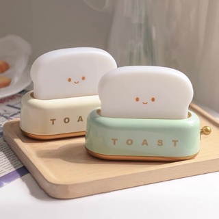 [🍞พร้อมส่ง🍞]โคมไฟขนมปัง ปรับแสงได้ โคมไฟตั้งโต๊ะ โคมไฟหัวเตียง โคมไฟน่ารัก โคมไฟไร้สาย