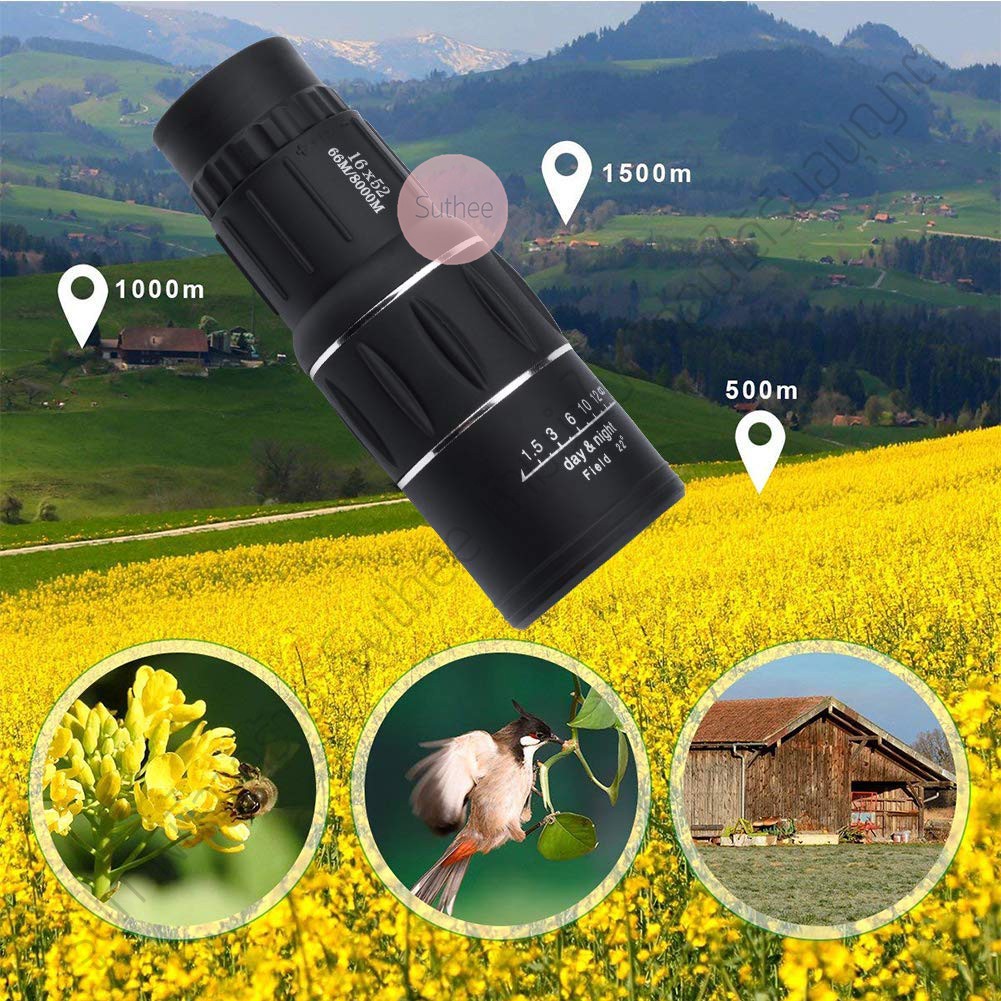 กล้องส่องทางไกล กล้องดูนก Monoculars Spotting Scope 16x52 กล้องส่องนก