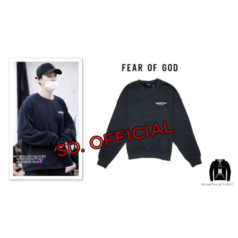 เสื้อกันหนาว พิมพ์ลาย BTS Essentials Fear of God