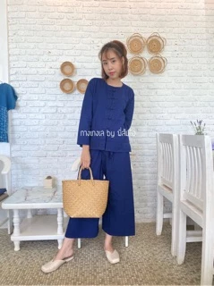 เสื้อหม้อฮ่อม คอกลม แขนยาว
