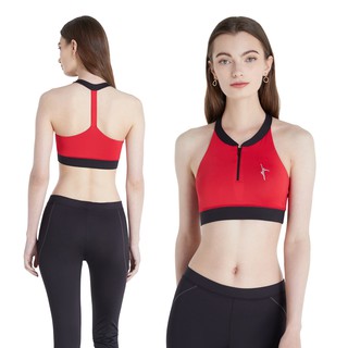 Cherilon เชอรีล่อน Sport Bra สปอร์ตบรา บรา ออกกำลังกาย สีแดง ไร้โครง นุ่ม กระชับ ระบายอากาศดี ใส่สบาย MPN-BNA212-RE