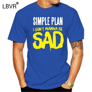 เสื้อยืดแขนสั้น พิมพ์ลาย I DonT Wanna Be Sad สีดํา แบบเรียบง่าย สําหรับผู้ชายS-5XL