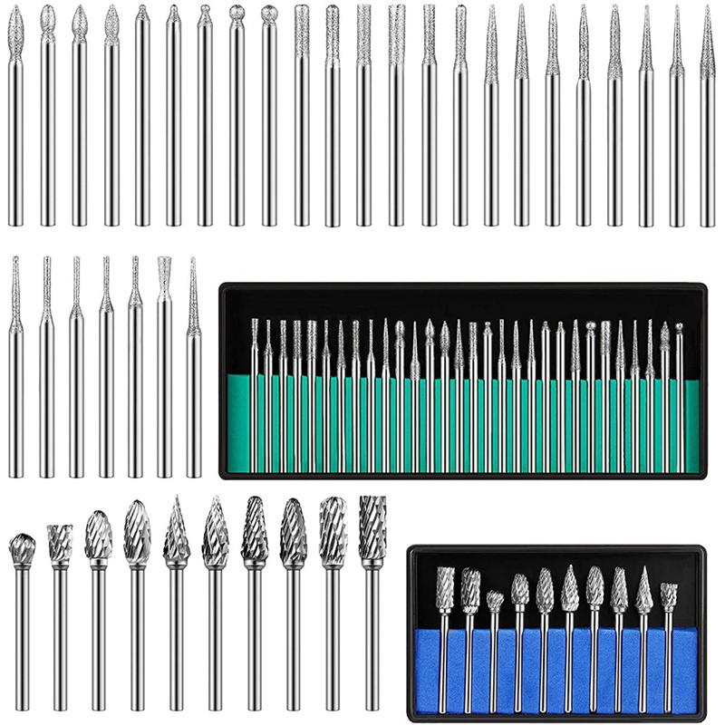 Xguli 10Pcs Rotary Burr Bits Single Flute Roughing Grind Cutter ...
