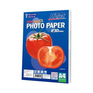 Hi-jet กระดาษโฟโต้ ผิวมัน Inkjet Fruit Series Glossy Photo Paper 230 แกรม A4 100 แผ่น