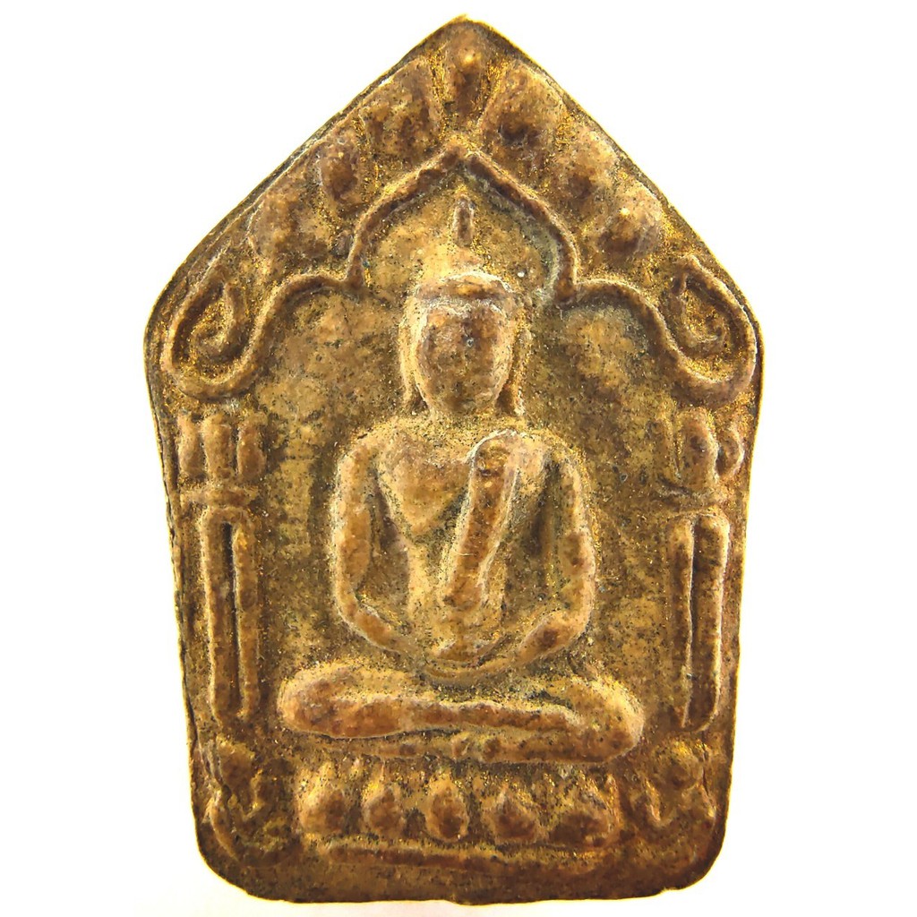 พระขุนแผนผงพรายกุมาร เนื้อขาวจินดามณี หลังพิมพ์พระสมเด็จ  หลวงปู่ทิม ปี 2515