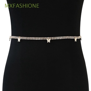 Mxfashione สร้อยคอโซ่ ประดับเข็มขัด รูปผีเสื้อ สไตล์พังก์ เครื่องประดับแฟชั่นสตรี