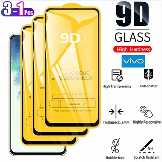 ( ซื้อ 2แถม1)9D ฟิล์มกระจกแบบเต็มจอ for Vivo Y20i Y12S Y11 Y20 Y12 Y17 Y15 Y30 Y50 Y31 Y95 Y21S Y33S V19 V20 V17 S1 Pro