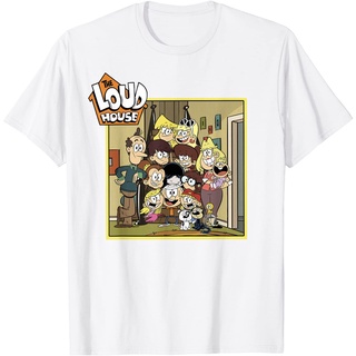 เสื้อยืดผ้าฝ้าย เสื้อยืดคอกลม แขนสั้น ผ้าฝ้าย 100% พิมพ์ลายแอนิเมชั่น The loud house แฟชั่นฤดูร้อน สําหรับผู้ชาย