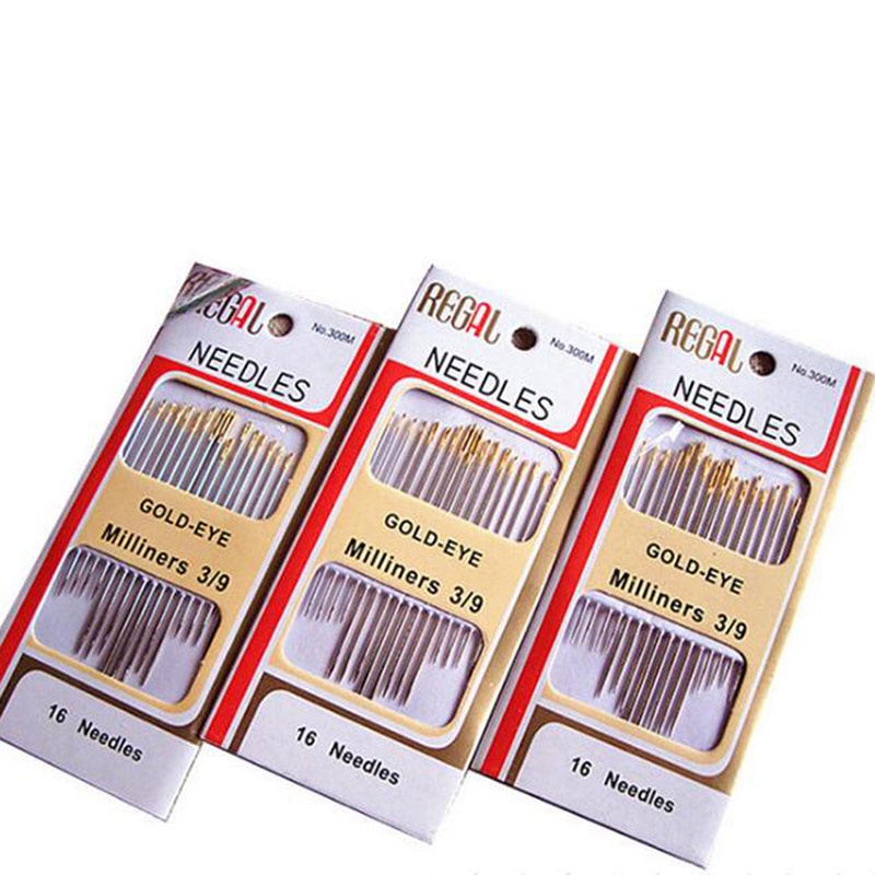 ชุดเข็มเย็บผ้า สเตนเลส ชุบทอง DIY 16 ชิ้น ต่อชุด - รูปที่ 2