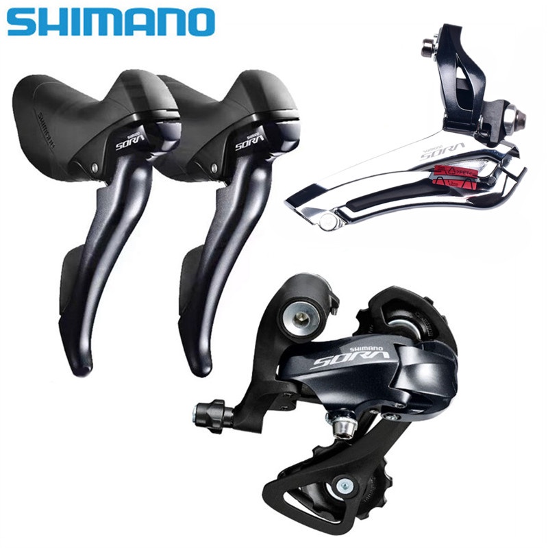 Shimano SORA R3000 Groupset 29 ความเร็ว 18S แผนที่จักรยานจักรยาน Groupsets ST-R3000 STI Lever RD-R30