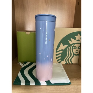 Starbucks กระบอกน้ำซากุระ Purple Grey Falling Blossom 16oz. ของแท้