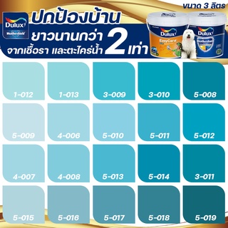 ICI Dulux สีฟ้า อัลติม่า+อีซี่แคร์พลัส กึ่งเงา ขนาด 3 ลิตร สีทาบ้าน สีน้ำ สีทาภายนอก+ภายใน เกรด 15 ปี