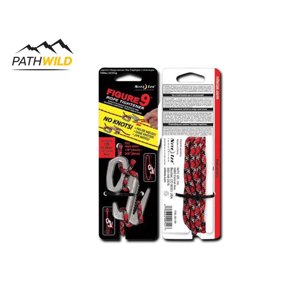 NITE IZE FIGURE 9 ROPE TIGHTENER SINGLE PACK W/ROPE