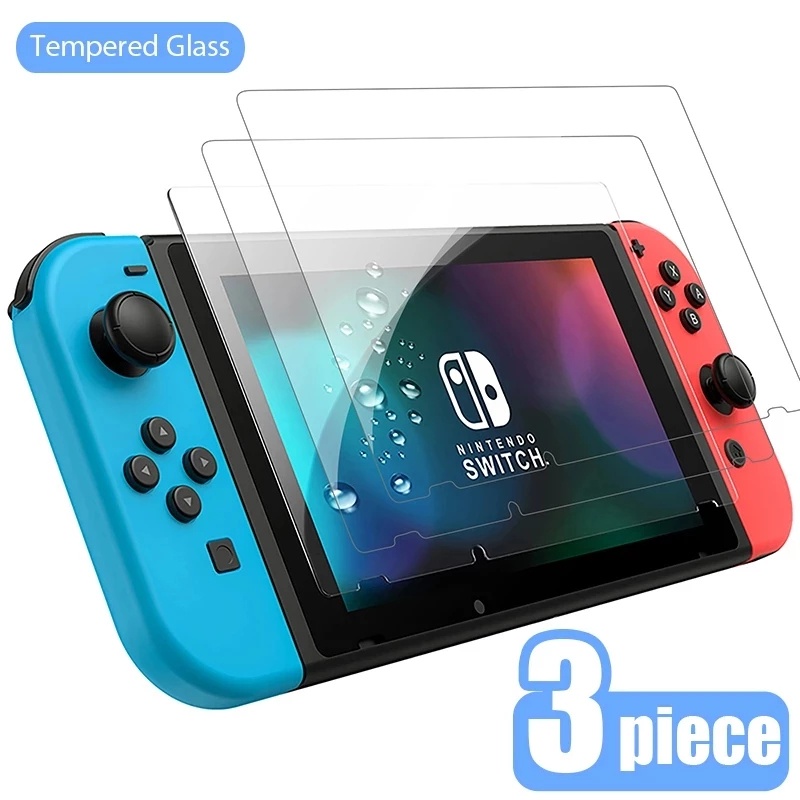 กระจกนิรภัย 9H HD ฟิล์มกันรอยหน้าจอสําหรับ Nintendo Switch OLED ปกป้องหน้าจอ
