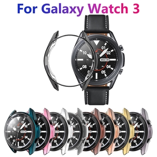 Case For Samsung Galaxy Watch 3 41mm 45mm TPU Bumper Cover Electroplated Watch Case Frame Guard Protector Soft