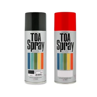 สีทีโอเอ สีสเปรย์ สีพ่นไม้ สีเงา สีด้าน สีพ่นเหล็ก สีพ่นรถยนต์ สีรถยนต์ สีมอเตอร์ไซค์ สีสะท้อนแสง TOA SPRAY PAINT 400 cc