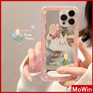 เคสไอโฟน เคสไอโฟน11 เคสโทรศัพท์ iphone 13 pro max เคส iPhone กระจกอะคริลิค ถุงลมนิรภัยกันกระแทก กล้องป้องกัน ดอกไม้กระต่ายสีชมพูน่ารัก สำหรับ iPhone 11 iPhone 13 Pro Max iPhone 12 Pro Max iPhone 7 Plus iPhone x xr xs max