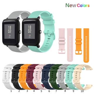 สายนาฬิกาซิลิโคนสำหรับ Huami Amazfit Bip Lite S U Bip 3 pro/ GTS 4 3 2/GTS2/ GTS 2e/GTS2 mini/GTR 42mm