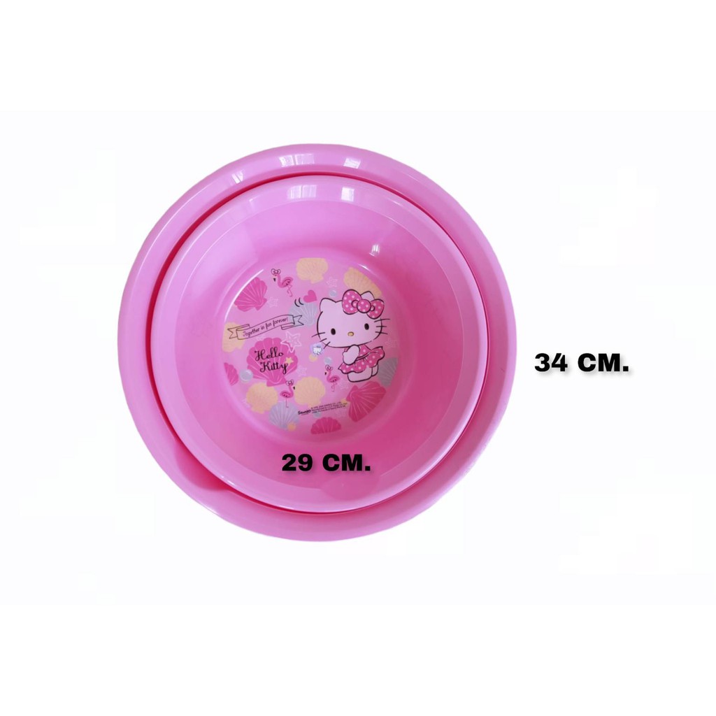 Small Evting กะละมัง พลาสติก Hello Kitty สีชมพู ขนาด 29 ซม. กะละมังพลาสติก ลาย คิตตี้ ราคา ถูกที่สุด ดีลบีเคเค แกลเลอรีภาพที่ 5