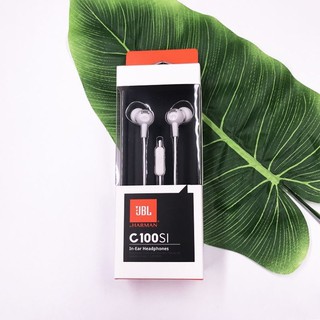 พร้อมส่ง หูฟัง JBL สเตอริโอพร้อมไมโครโฟน C100SI In-Ear Headphones สีขาว