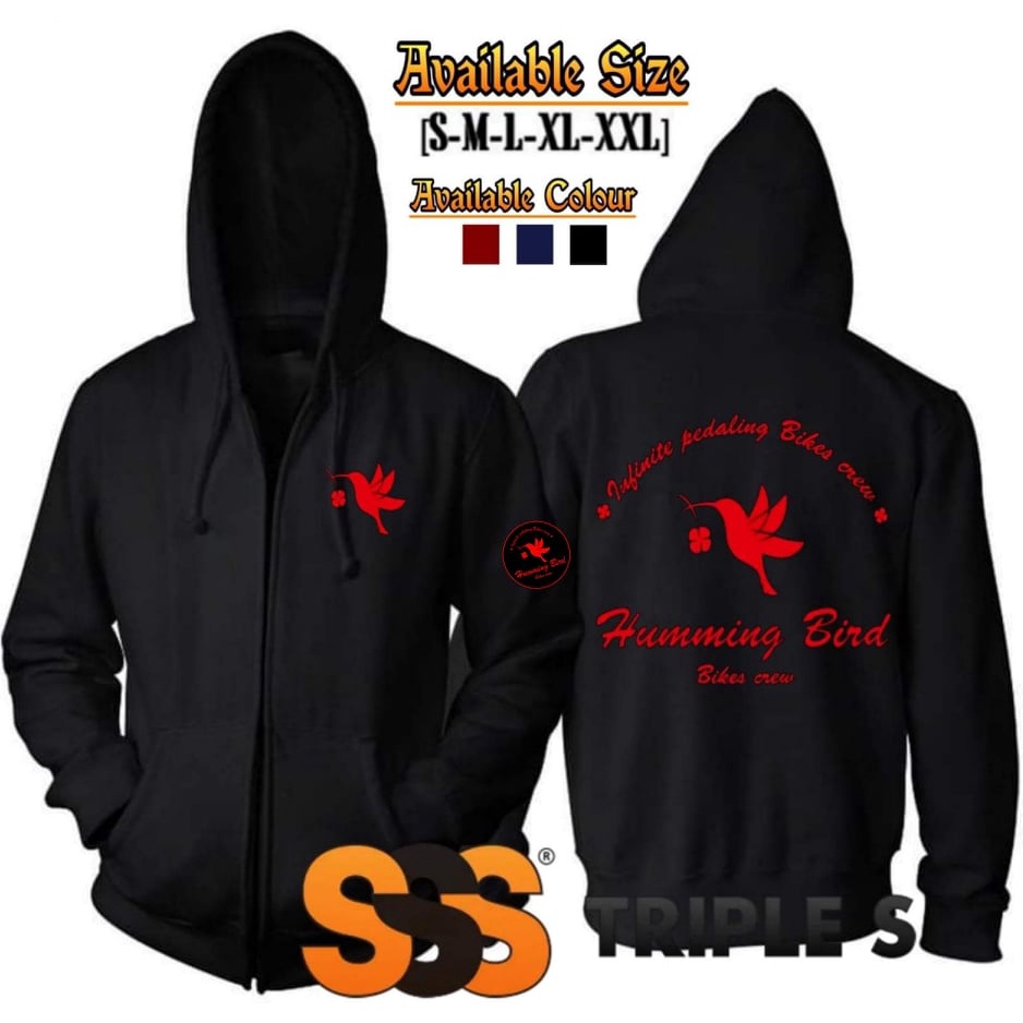 HOODIE ZIPPER WIND BREAKER WEBTOON HUMING BIRD INFINITE PEEDLING BIKES CREW ZIPPER JACKET BIKER FOLD