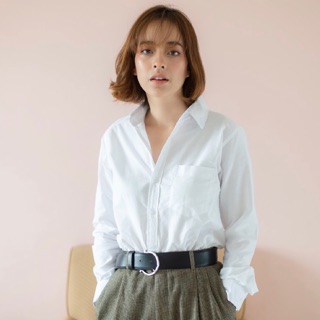 White Japanese Oxford Shirt แฟชั่นขาวล้วนสวยแพงสะอาดตา