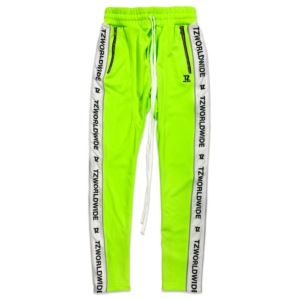 TZ worldwide TZWORLDWIDE TRACK PANTS - GREEN NEON