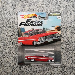 แพ็คยับ Hotwheels Fast &amp; Furious Impala ล้อยาง แดง