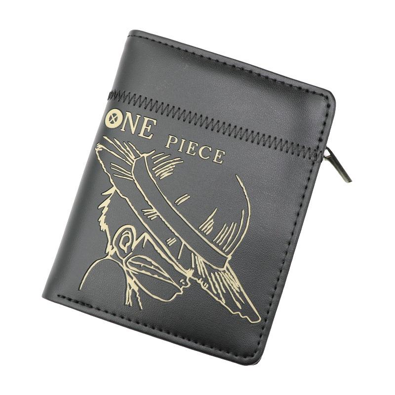 Anime One Piece Monky D Luffy Short Wallet Students Anime Coin Purse