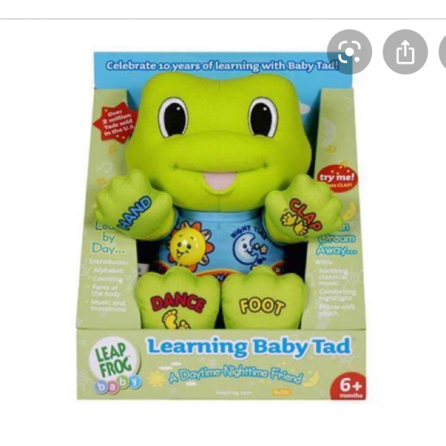💕💕กบสอน Leapfrog Learning Baby Tad พัฒนาการมือสอง ใช่เล่นแบบโต้ตอบที่ทำให้การเรียนสนุกและง่ายขึ้น