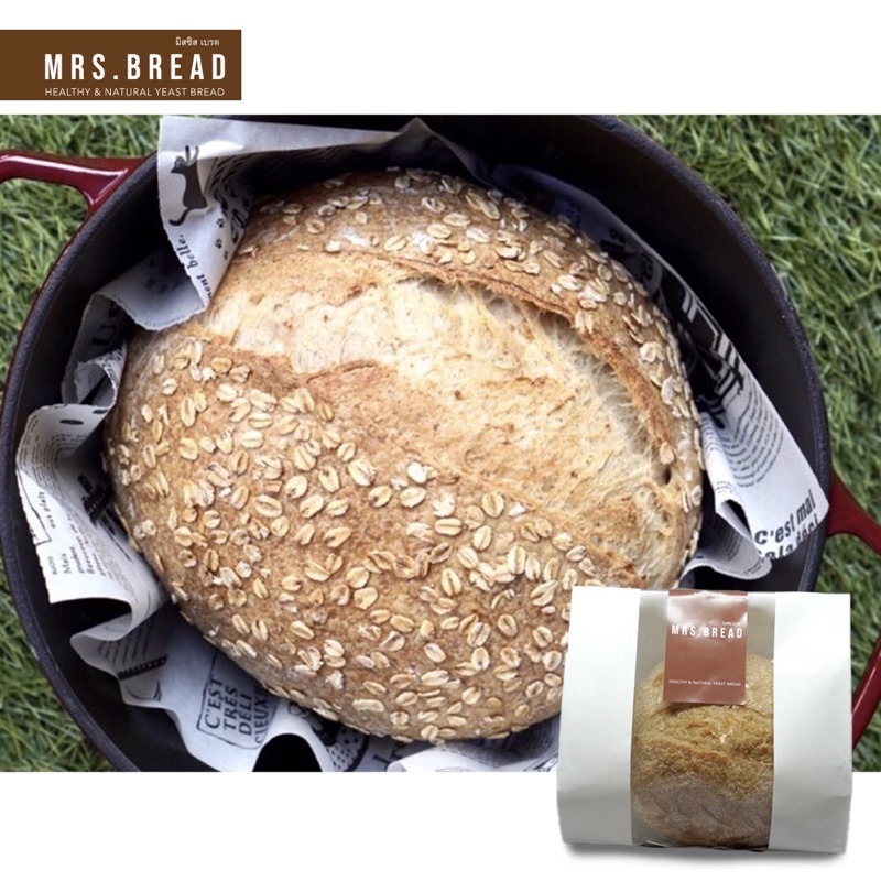 Oat sourdough bread (สูตรนี้เนื้อนุ่มขึ้น เหนียวหนึบน้อย)
